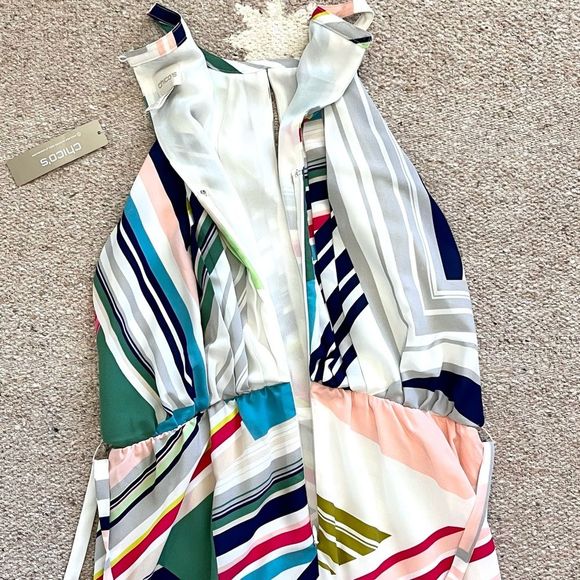 Chico's Multicolor Striped Maxi Dress - Picture 11 of 14